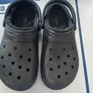 Sparkly Black Crocs